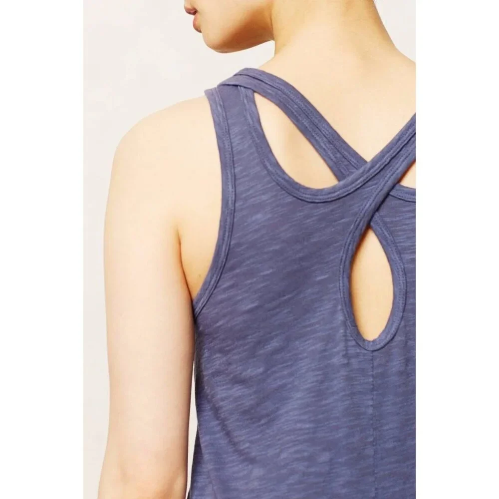 Vintage Y2K Anthropologie Cutout High-Low Midi Dress • Coastal Boho Minimalist - Picture 13 of 16